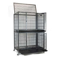 VEBO Metal Tube Dog Cage with wheels [36inch Double]