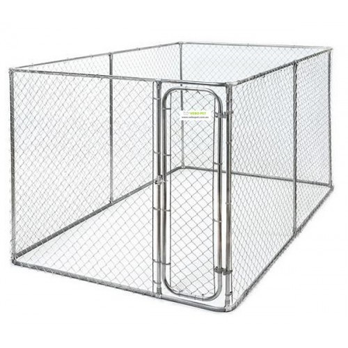 Dog Run Outdoor Kennel Chain Link 4m Vebo Pet Supplies