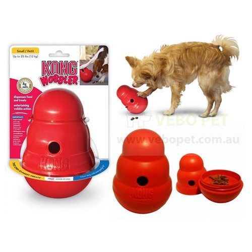 KONG Wobbler Treat or Food Dispensing Interactive Dog Toy Small