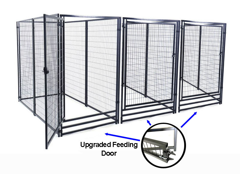Dog Kennel Runs For 3 Door, Outdoor Dog Enclosures With Roof