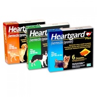 Pack of 6 Heartgard Plus Chewable Tablets for Dog (3 sizes)