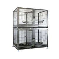 VEBO Metal Tube Stackable Twin Dog Cage (4 Berth Small Double)