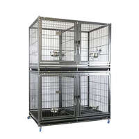 VEBO Metal Tube Stackable Twin Dog Cage (4 Berth Large Double)