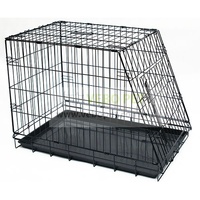 VEBO Collapsible Wire Pet Dog Crate with Slanted Side for Cars (2 sizes)