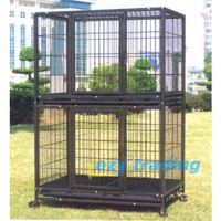 VEBO Double-Deck Pet Dog Cage with Wheels (2 sizes)