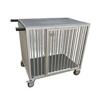 VEBO 1-Berth Aluminium Pet Dog Show Trolley Crate (3 sizes)