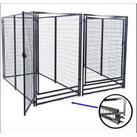 VEBO Deluxe Outdoor Welded Panel Dog Run Kit (Double Door)