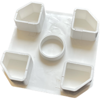 Square Cover on Base of Vertical Post