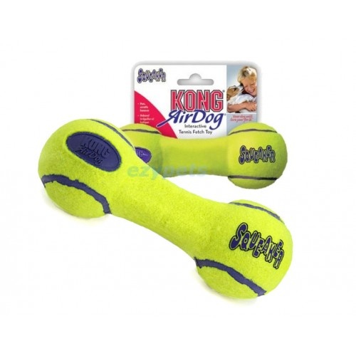 KONG Air Dog Squeaker Tennis Dumbbell Toy (Medium)