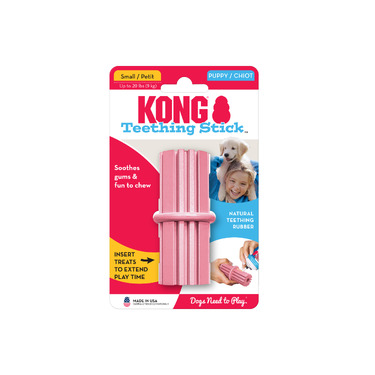 KONG Puppy Teething Stick Treat Stuffing Chew Toy [Size: Small] [Colour: Pink]