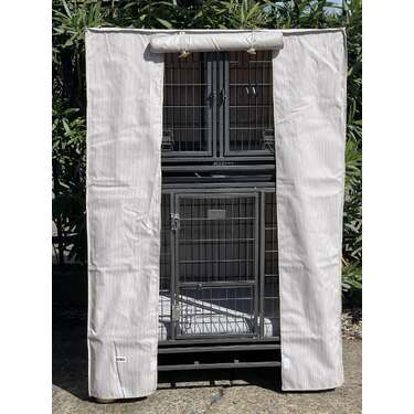 VEBO Double Deck Crate Canvas Cover Taupe [Size: S/M 30inch]