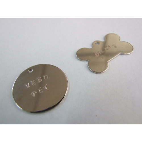 Hand Engraved Stainless Steel Pet Dog Cat Name Tag