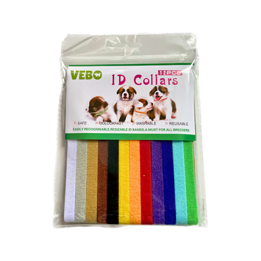 New Born Puppy Whelping ID Collars (12 Pack)