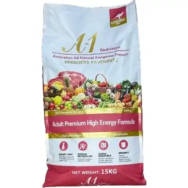A1 Nutrition Energy Duo-Protein Kangaroo & Lamb Dry Dog Food 15kg