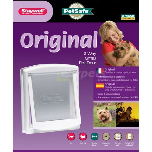 PetSafe Staywell Original 2-way Pet Dog Cat Door (Small | White)