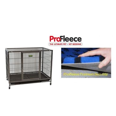 ProFleece Premium 1200gsm Dry Vet Bed for Stackable Crates (PCR080 | Blue/Black)