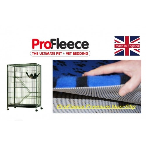 2x ProFleece Premium 1200gsm Dry Vet Bed for 3 Level Cat Cages (PCR223 and PCR224 | Purple/White)