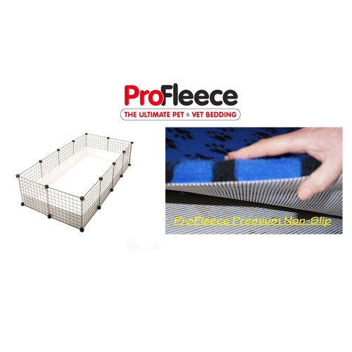 ProFleece 1200gsm Dry Bed (Rubber Backing) for Guinea Pig Cages [Colour: Grey] [Size: 35cm x 35cm]