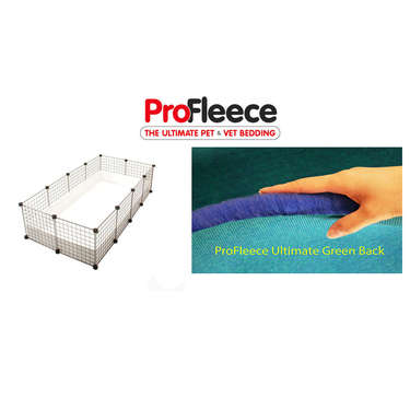 ProFleece 1600gsm Dry Bed (Carpet Backing) for Guinea Pig Cages [Size: 35cm x 35cm] [Colour: Blue]