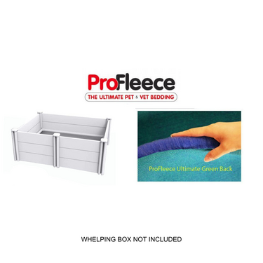 ProFleece 1600gsm Dry Vet Bed (Carpet backing) for Whelping Boxes [Small | Blue]
