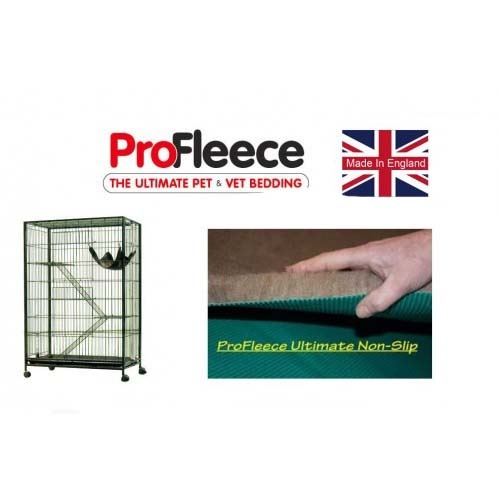 2x ProFleece Ultimate 1600gsm Dry Vet Bed for 3 Level Cat Cages [Colour: Blue]
