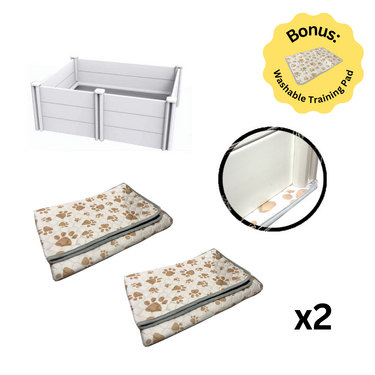 VEBO Washable Whelping Box Liner Bundle (2 pack) [Small]