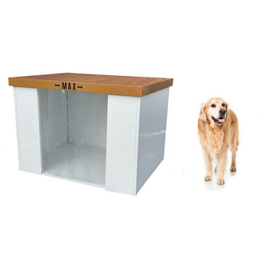 VEBO Chewproof Metal Dog Kennel House (M Brown W100cm)